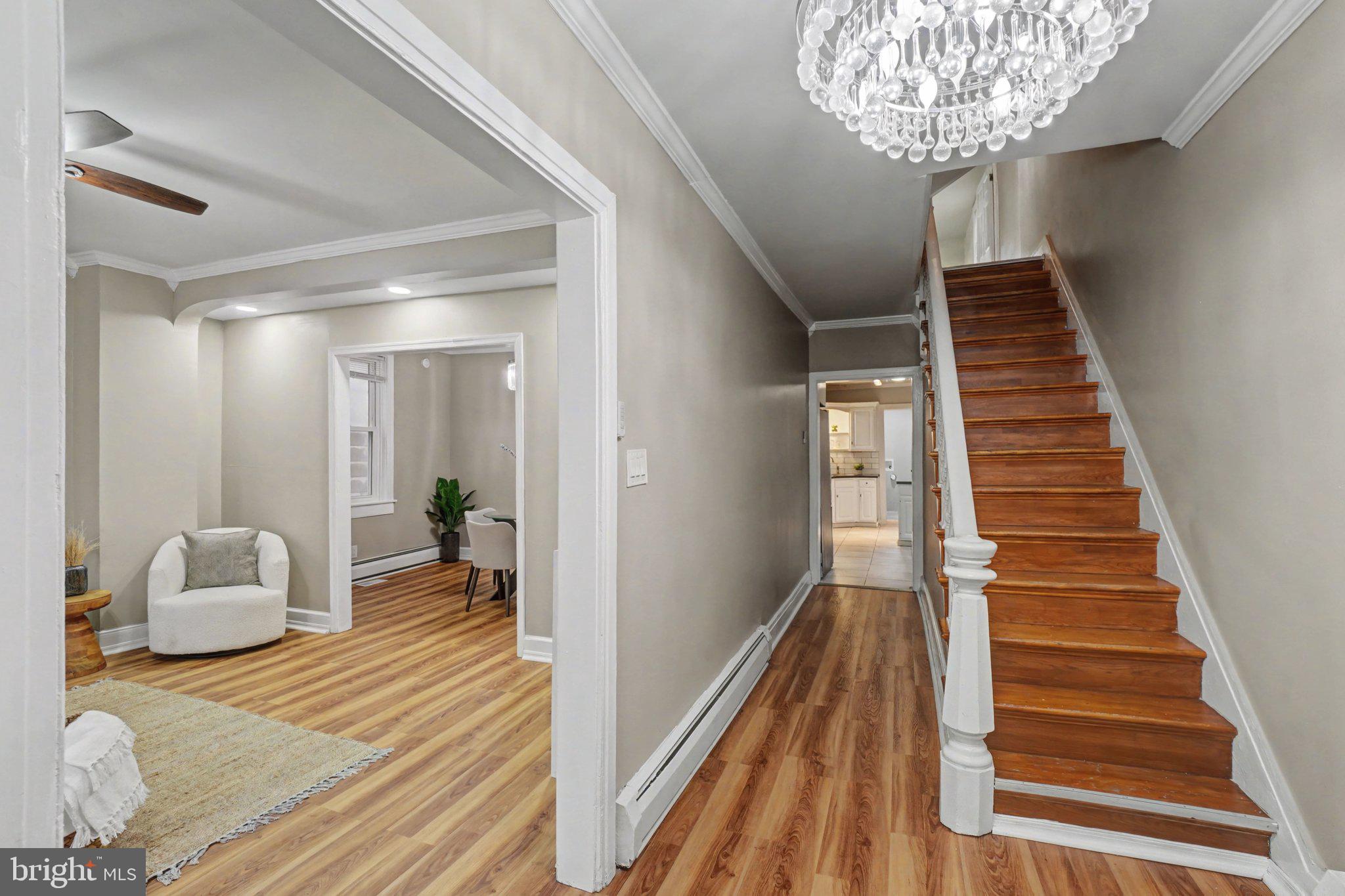 808 Locust Street Lebanon, PA 17042 - Photo 11 of 33 a view of entryway and hall with wooden floor
