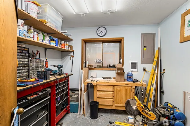 a view of gym equipment and a window