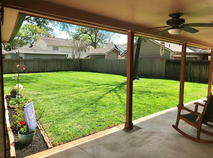 5219 Glenmere Lane Spring, TX 77379 - Photo 33 of 36 a view of a backyard of the house