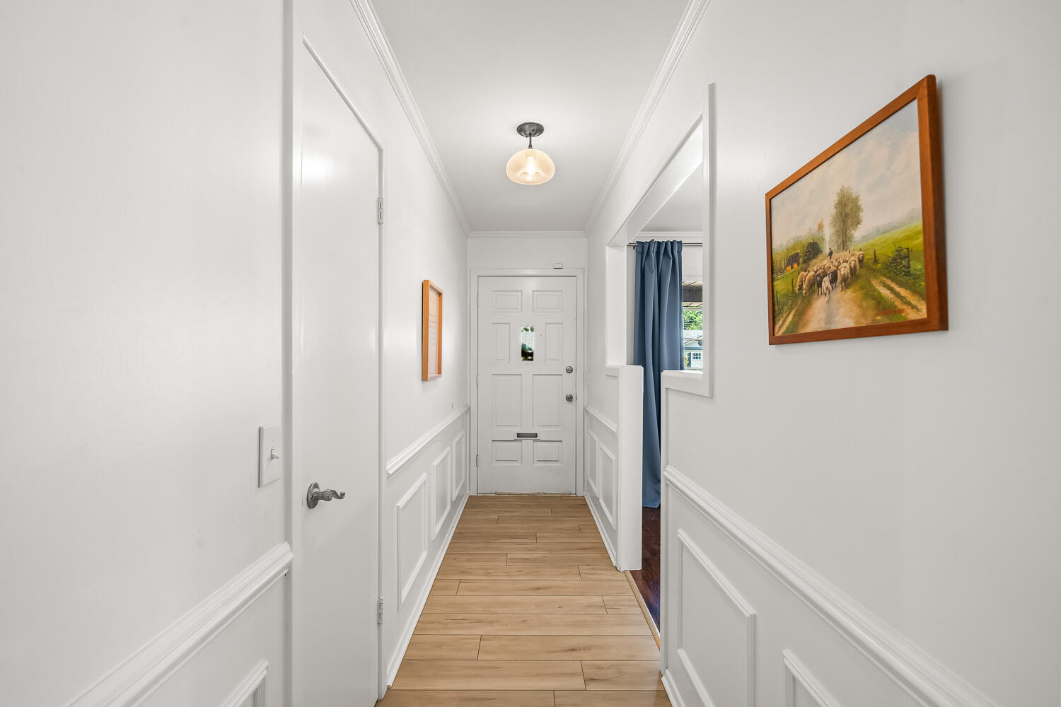 3418 62nd Street Lubbock, TX 79413 - Photo 18 of 45 a view of a hallway view with wooden floor and staircase