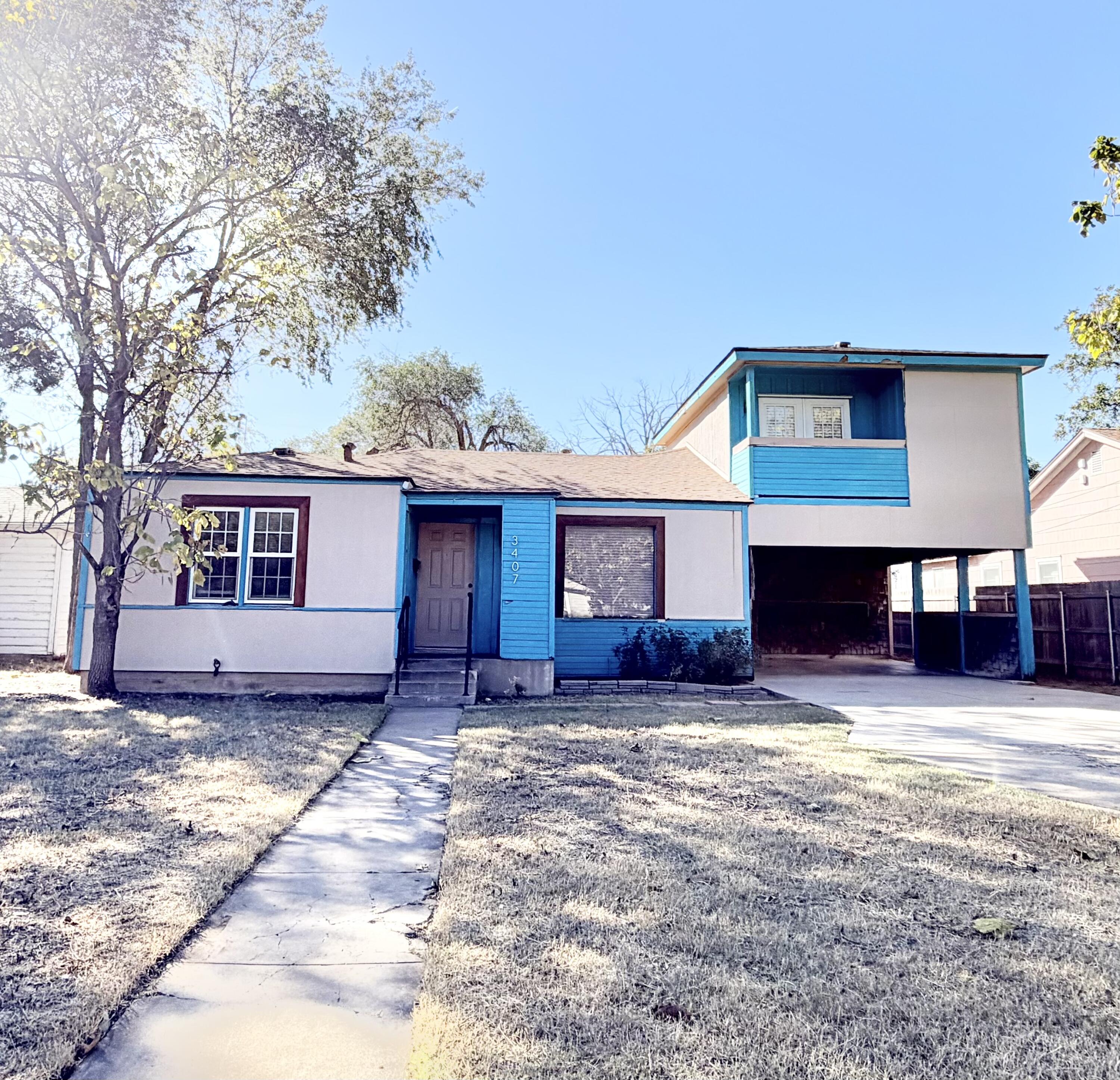 a house view with a seating space