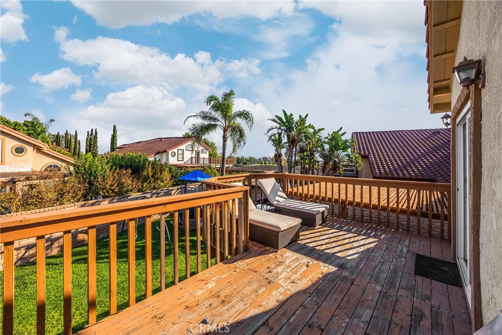 7077 Campbell Place Rancho Cucamonga, CA 91701 - Photo 37 of 74 a view of balcony with wooden floor