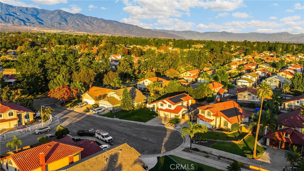 7077 Campbell Place Rancho Cucamonga, CA 91701 - Photo 56 of 74 an aerial view of residential houses with outdoor space