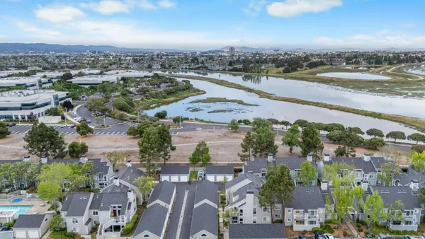 an aerial view of a city