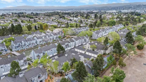 an aerial view of multiple house