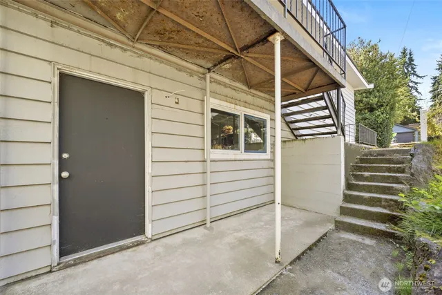 a view of a balcony with outdoor space