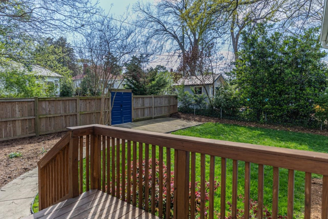 Undisclosed Address Raleigh, NC 27605 - Photo 21 of 29 a view of a wooden deck