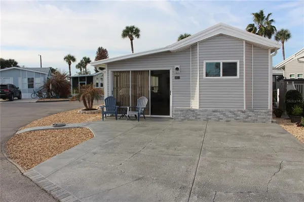 a view of a house with patio