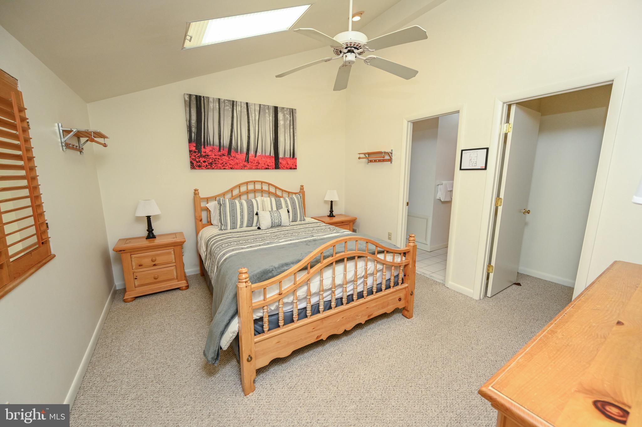 257 Marsh Hill Road, Unit 1 McHenry, MD 21541 - Photo 20 of 50 a bedroom with a bed and a chandelier
