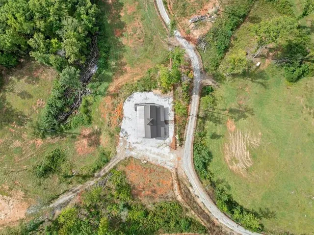 a view of a lake with a mountain in the background