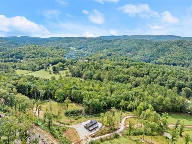 a backyard of a house with a yard and fountain
