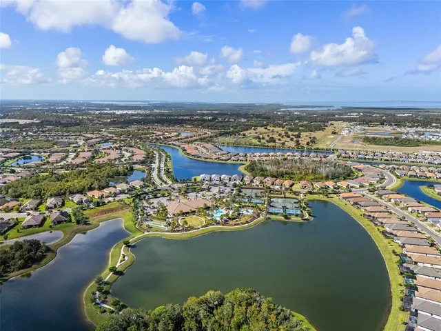 an aerial view of a residential houses with outdoor space