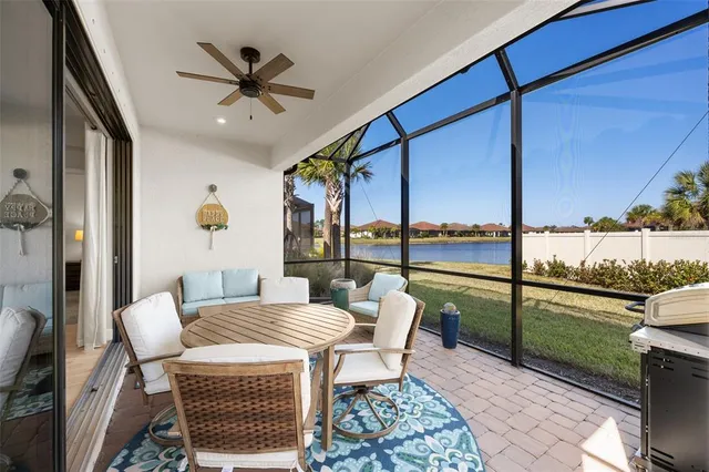 a outdoor space with furniture