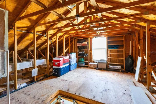 a view of storage and utility room