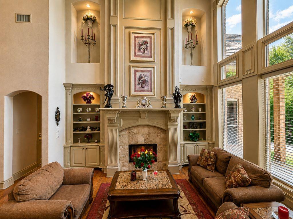 7005 Peter's Path Colleyville, TX 76034 - Photo 5 of 40 a living room with furniture fireplace and a large window