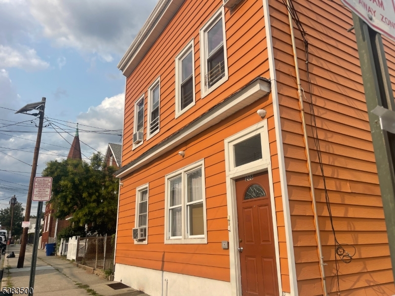 a front view of a building