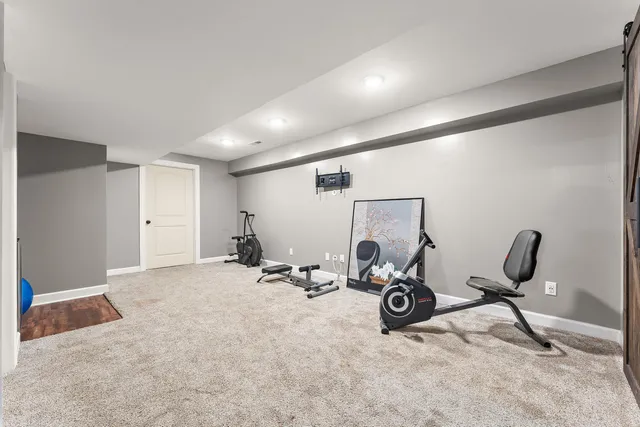 a room with furniture and window