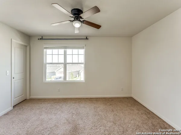 an empty room with a window