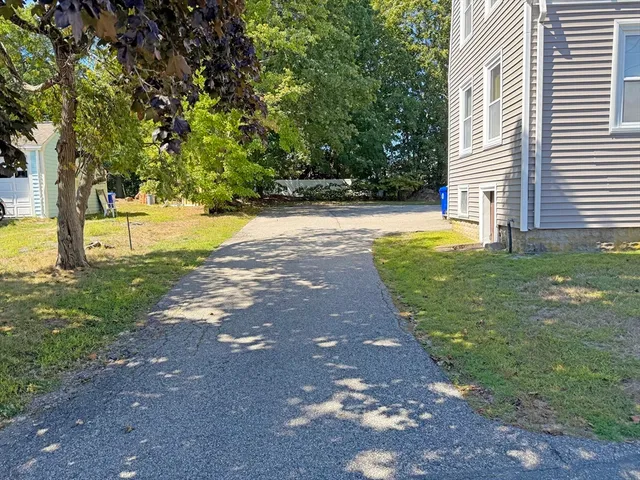 a view of backyard with tree