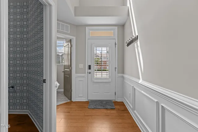 a view of front door with a glass door