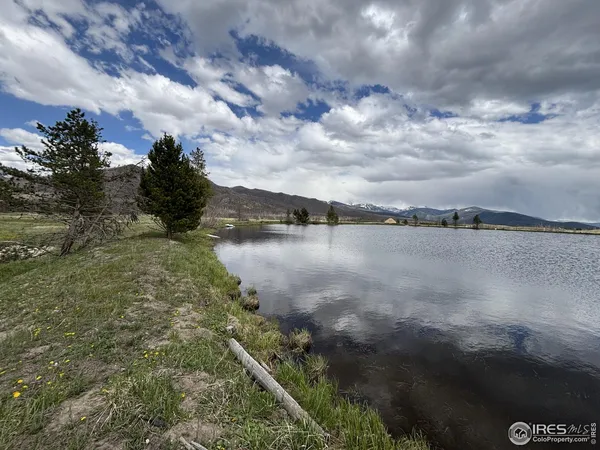 a view of a lake from a yard