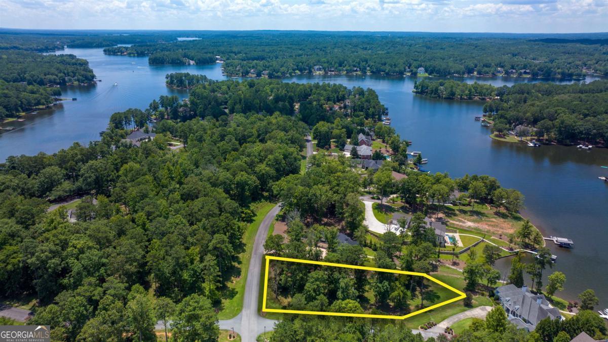1311 Lighthouse Circle Greensboro, GA 30642 - Photo 7 of 26 an aerial view of lake and residential houses with outdoor space