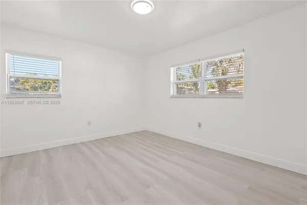 an empty room with a window