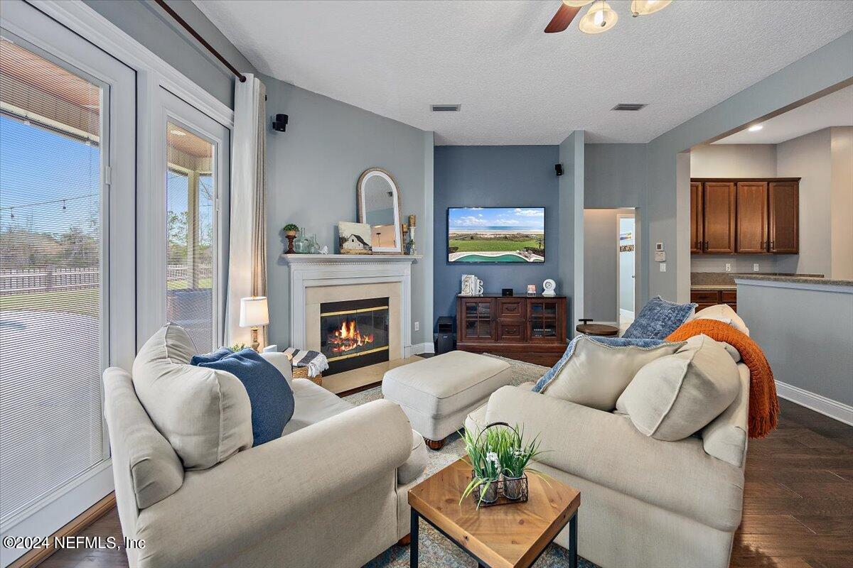 11322 Mandarin Ridge Lane Jacksonville, FL 32258 - Photo 10 of 37 a living room with furniture a fireplace and a potted plant