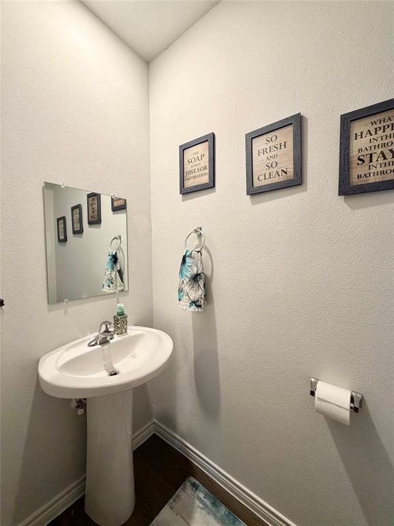 5664 Shore Point Trail Fort Worth, TX 76119 - Photo 10 of 29 a bathroom with a sink and mirror