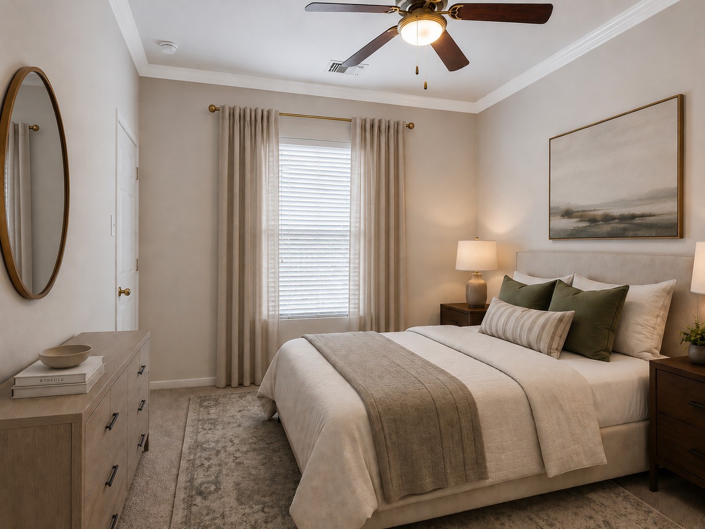 19422 Harvest Stream Way Houston, TX 77084 - Photo 18 of 41 There are 5 bedrooms in this home. All featuring large windows and generous closet space. AI-staged to help visualize the space.