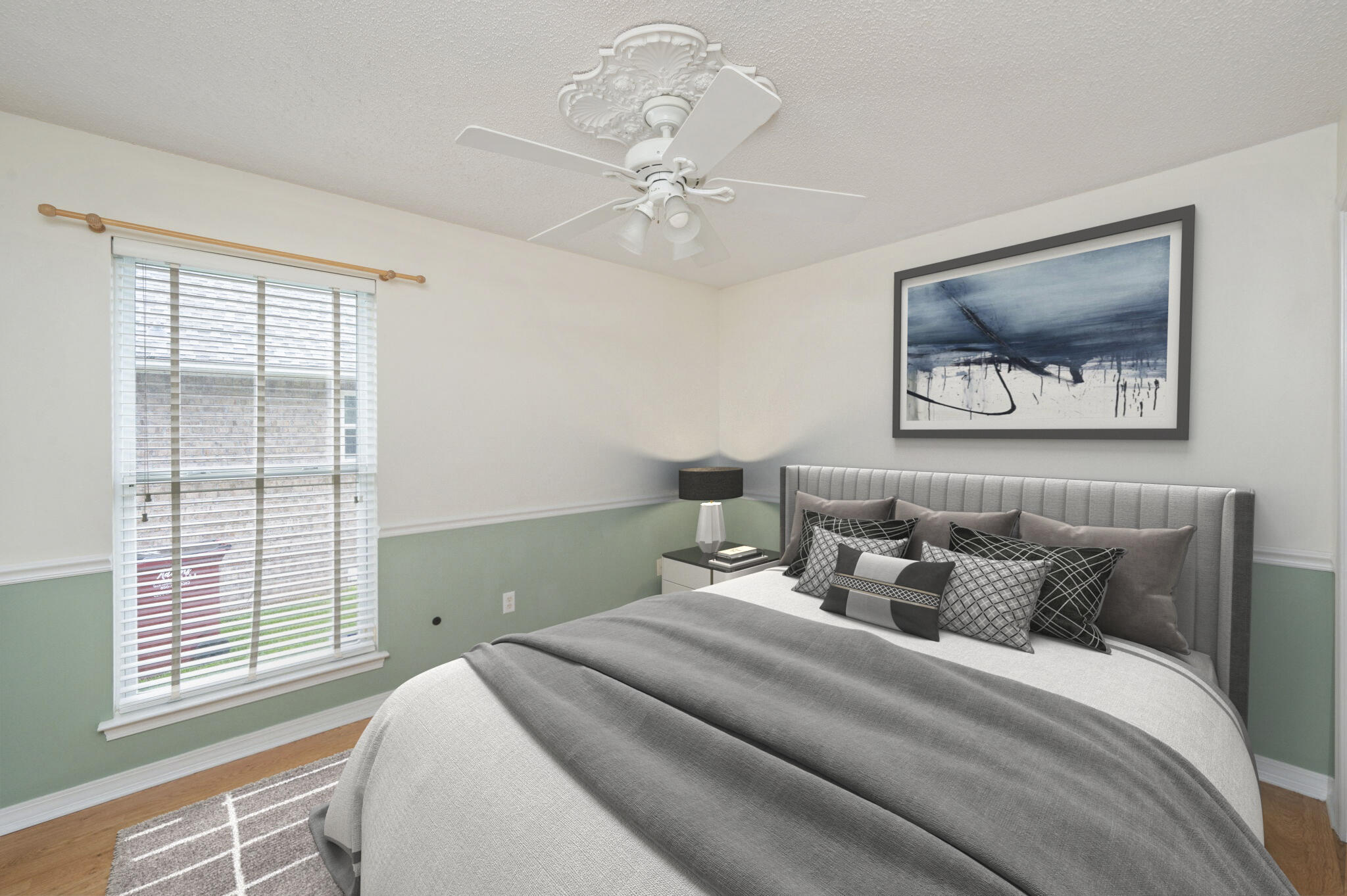 734 Riva Ridge Drive Crestview, FL 32539 - Photo 34 of 53 a bedroom with a bed and a painting on the wall