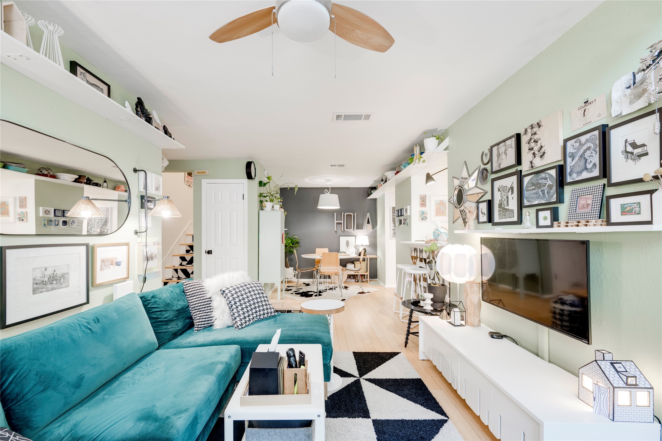 3627 Menchaca Road, Unit 214 Austin, TX 78704 - Photo 7 of 28 The open-concept living space provides ample room for both lounging and dining.
