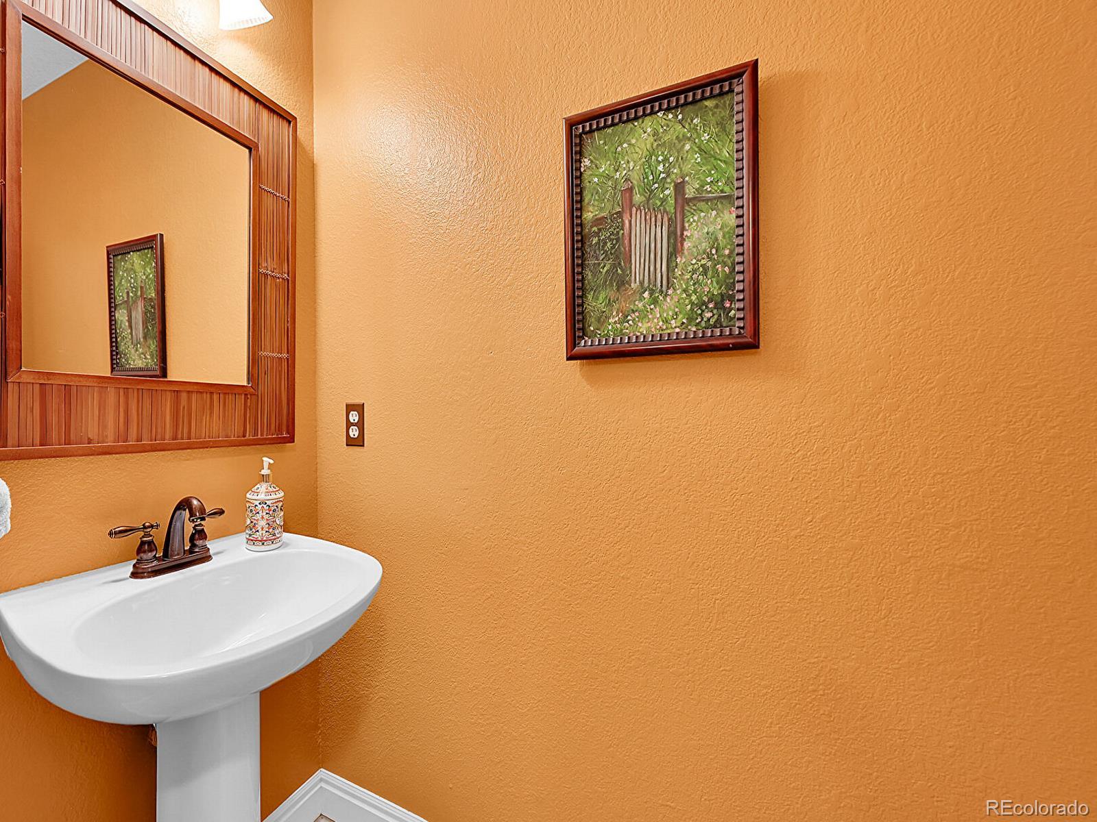 1221 Braewood Avenue Highlands Ranch, CO 80129 - Photo 14 of 45 a bathroom with a sink and a mirror