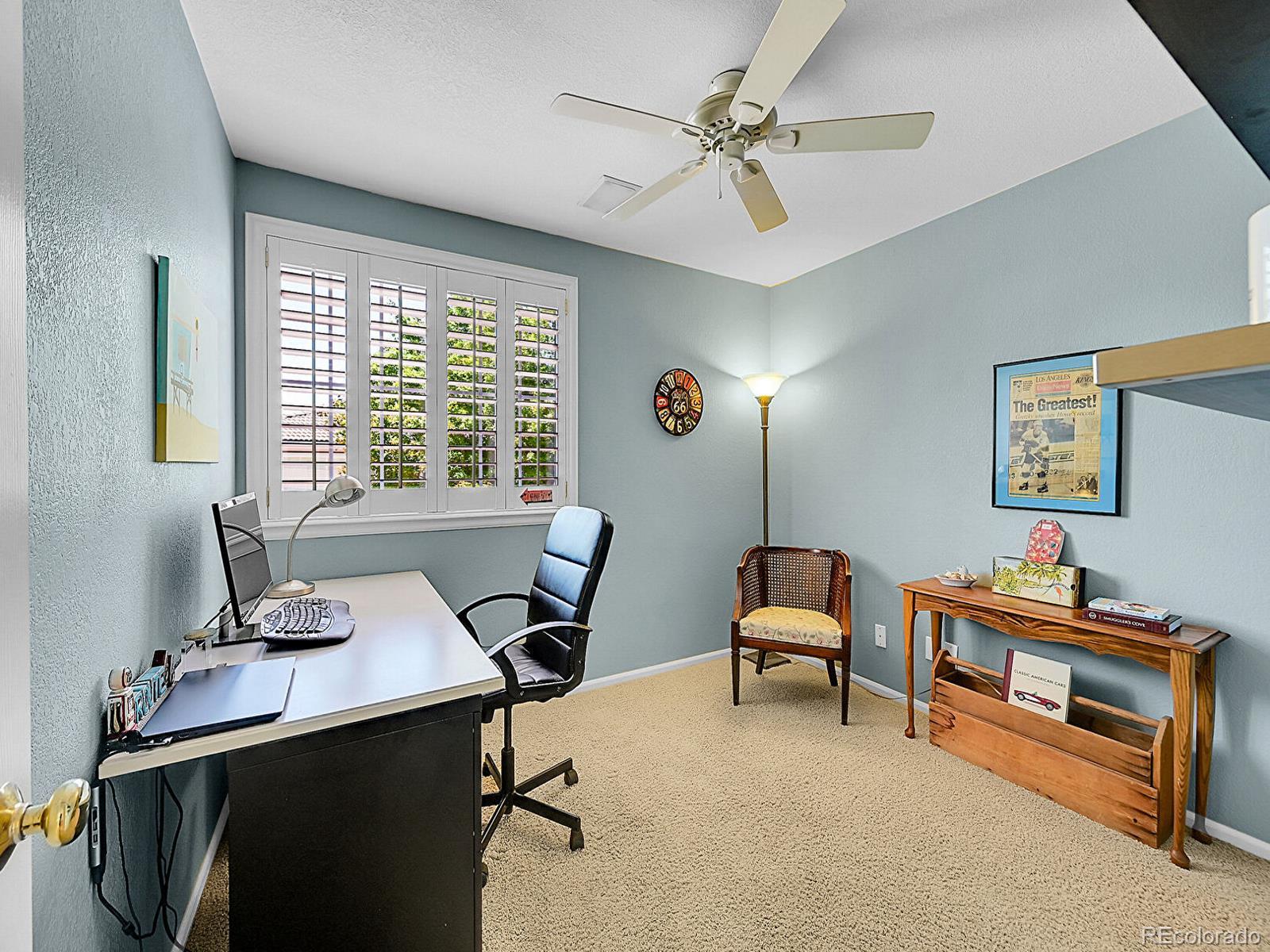 1221 Braewood Avenue Highlands Ranch, CO 80129 - Photo 21 of 45 a workspace with furniture and a window