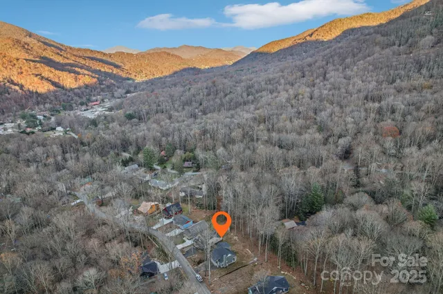 a view of city and mountain