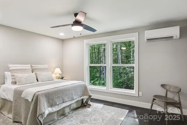 a view of a lush green forest