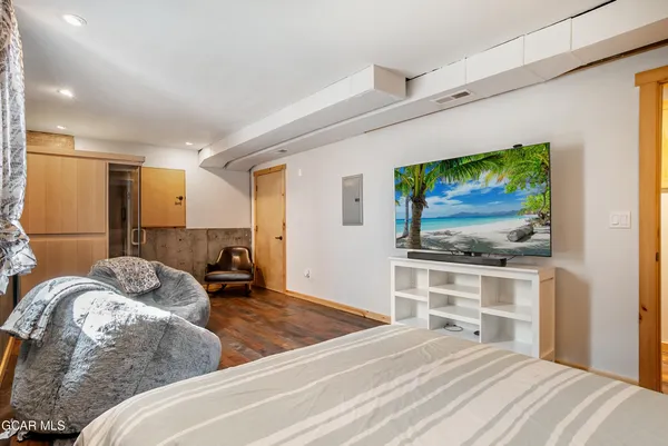 a view of lake and mountain