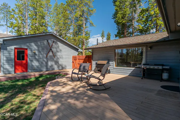 a view of an outdoor space and mountain view