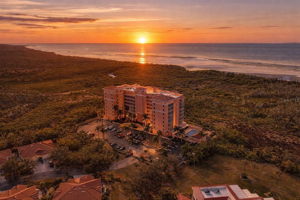 a view of city and ocean