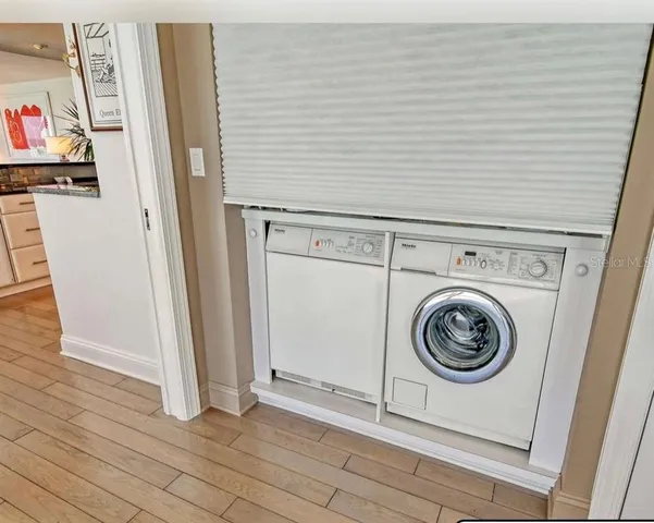 a view of a balcony with an outdoor space