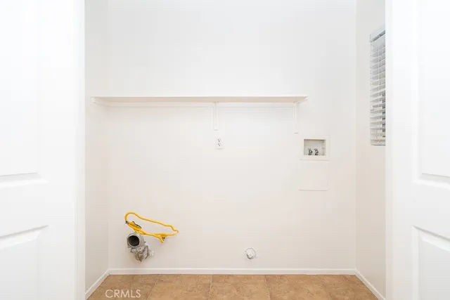 a view of small space with racks on the wall