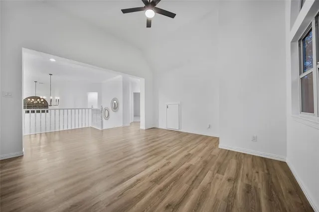 an empty room with an entryway