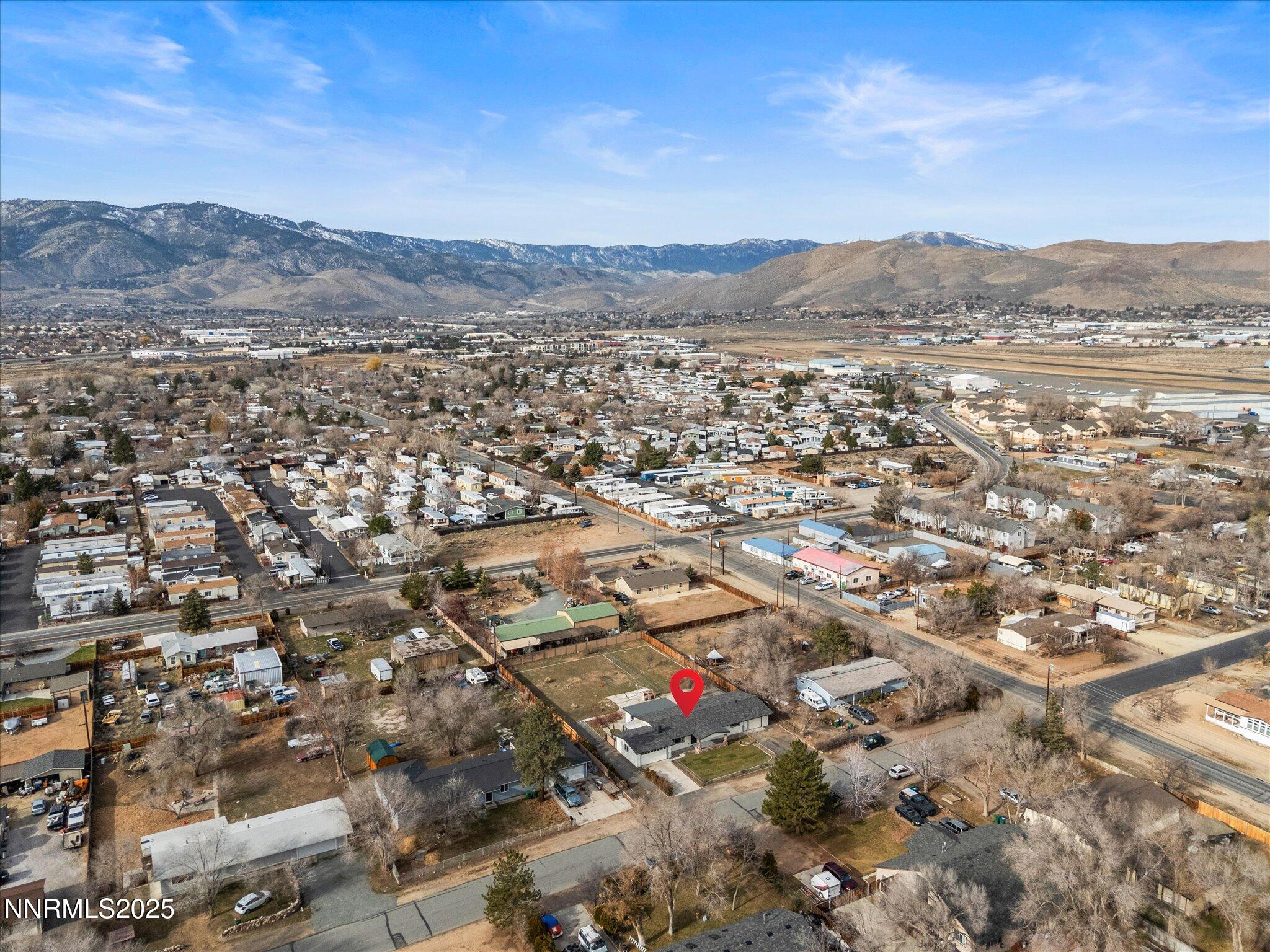 2940 Lukens Lane Carson City, NV 89706 - Photo 46 of 46 an aerial view of residential houses with outdoor space and trees