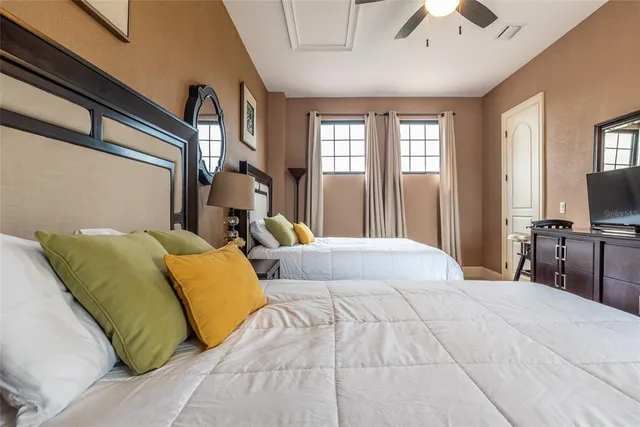 a view of a garden with a lake