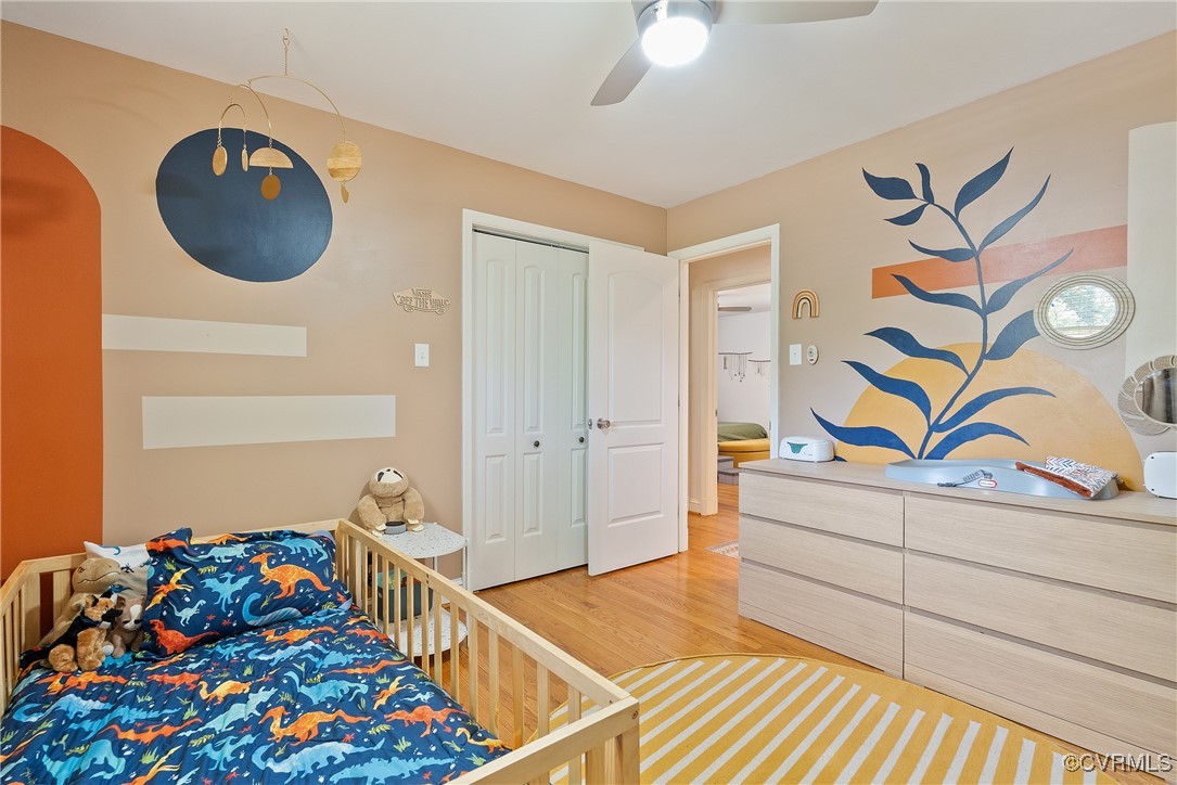 5018 Grassmere Road Richmond, VA 23234 - Photo 20 of 34 Bedroom with light wood finished floors, a closet,