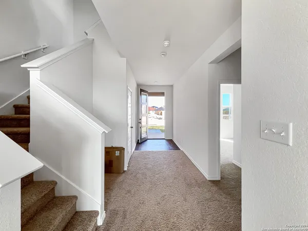 a view of an entryway with staircase