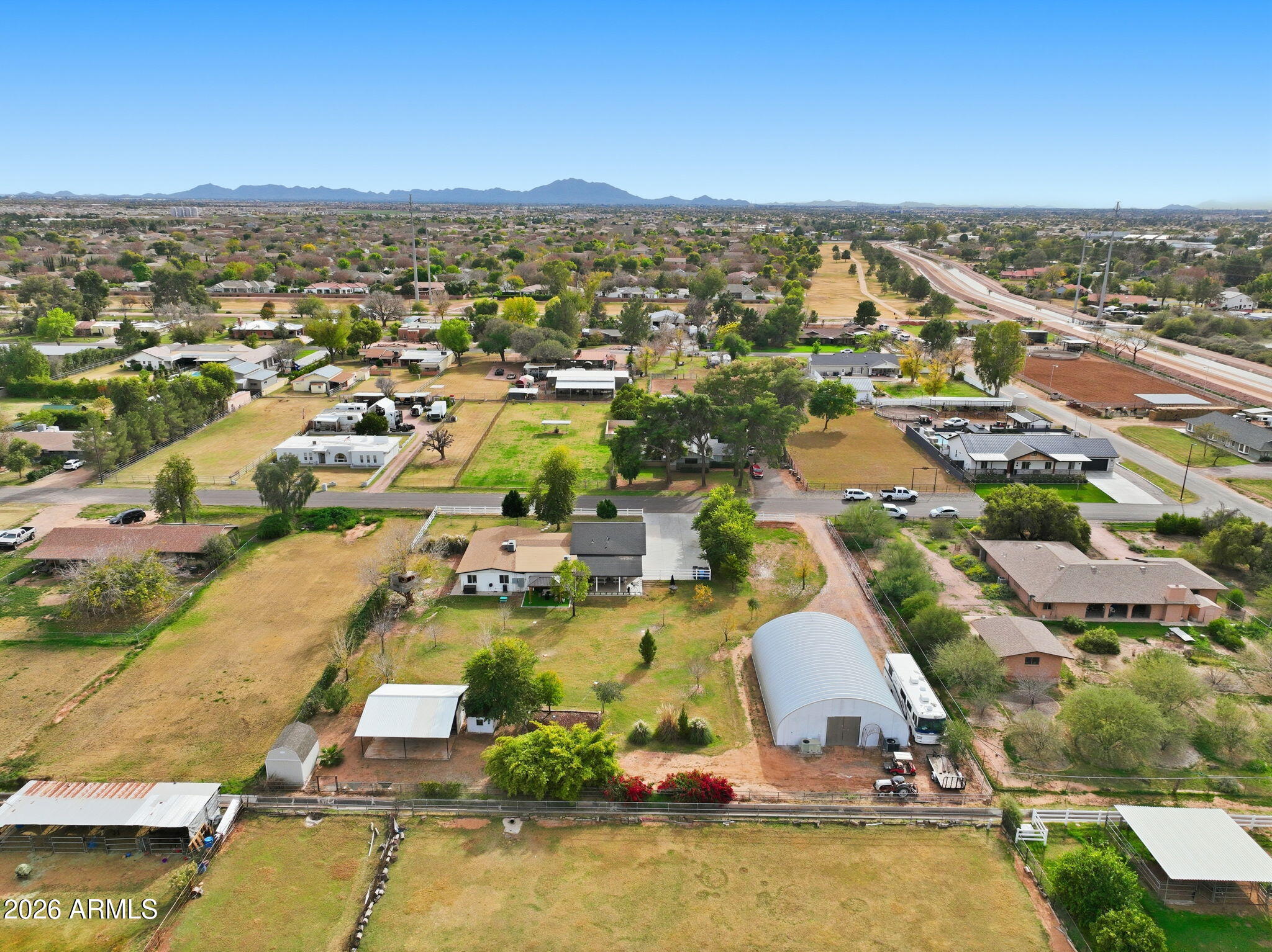 2858 East Redfield Road Gilbert, AZ 85234 - Photo 11 of 60 an aerial view of residential houses with outdoor space