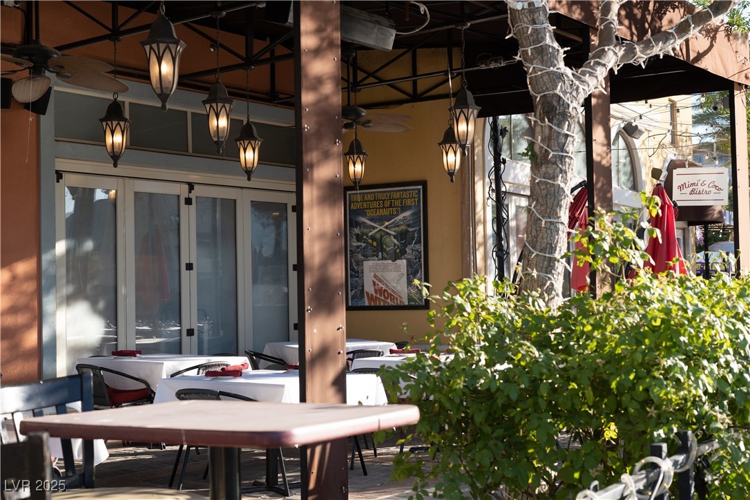 30 Strada Di Villaggio, Unit 617 Henderson, NV 89011 - Photo 20 of 34 View of patio / terrace featuring french doors and ceiling fan