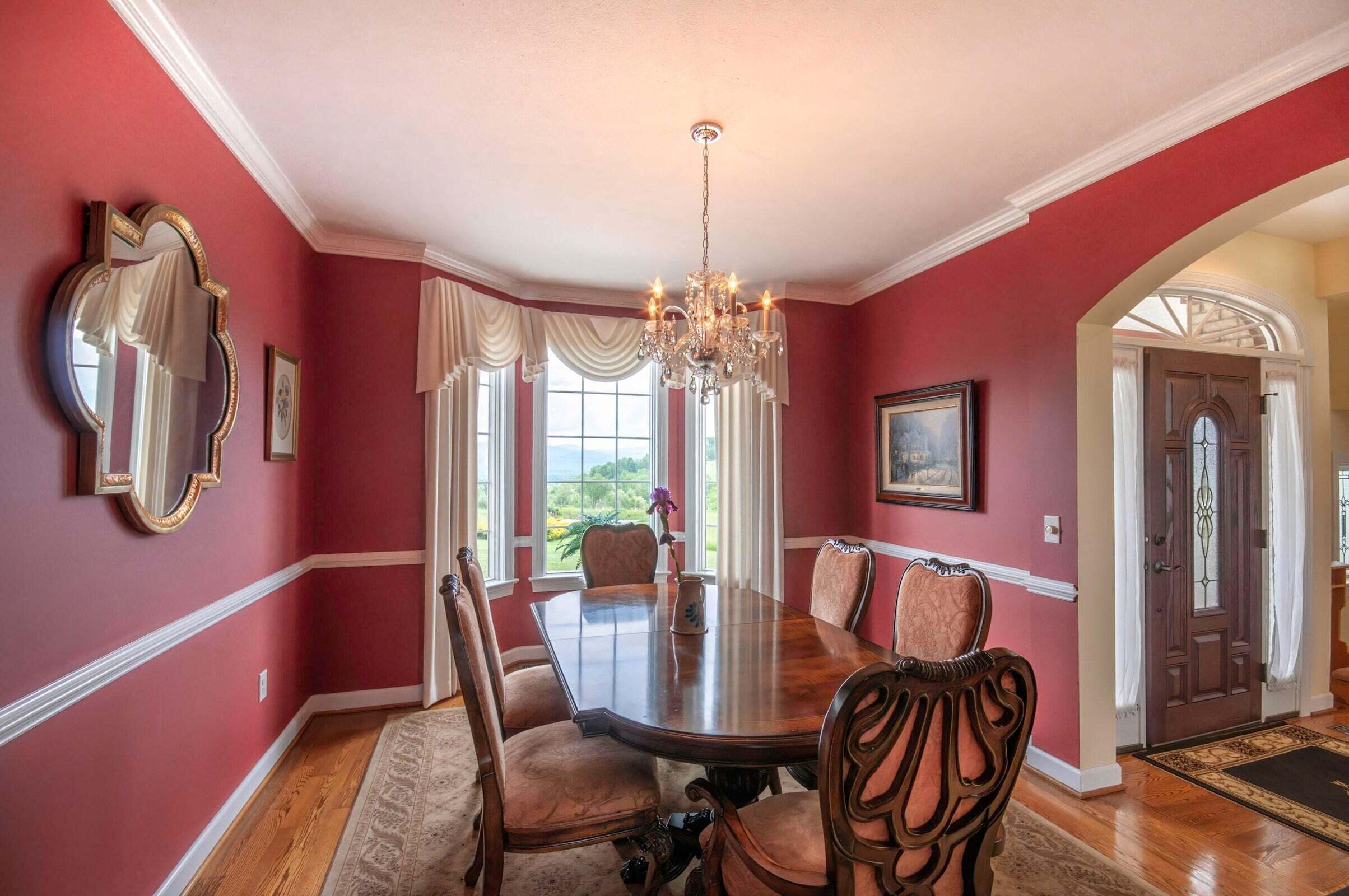 1875 Ridge Road Raphine, VA 24472 - Photo 33 of 72 a view of a dining room with furniture and chandelier