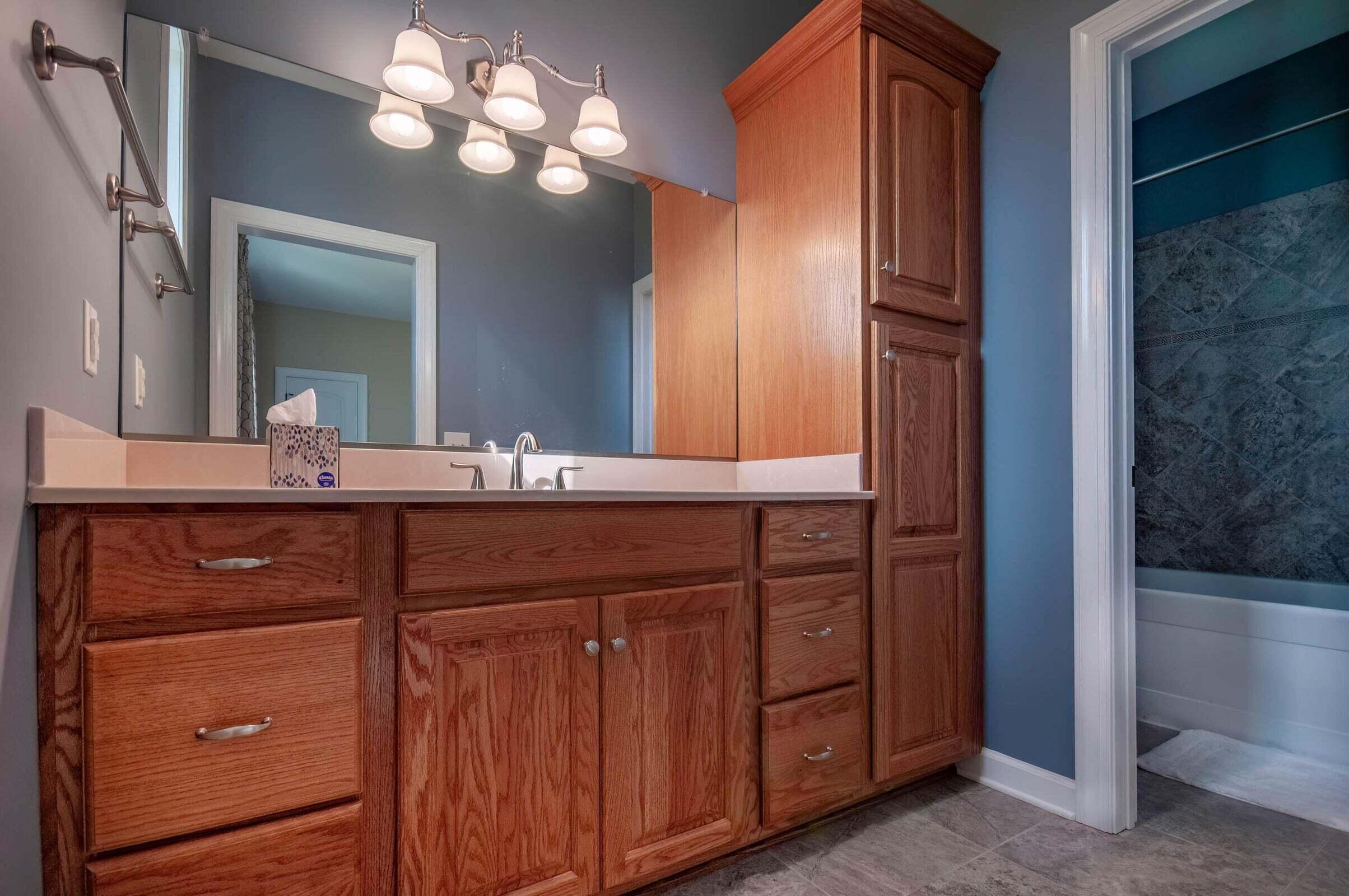 1875 Ridge Road Raphine, VA 24472 - Photo 43 of 72 a bathroom with a sink and a mirror